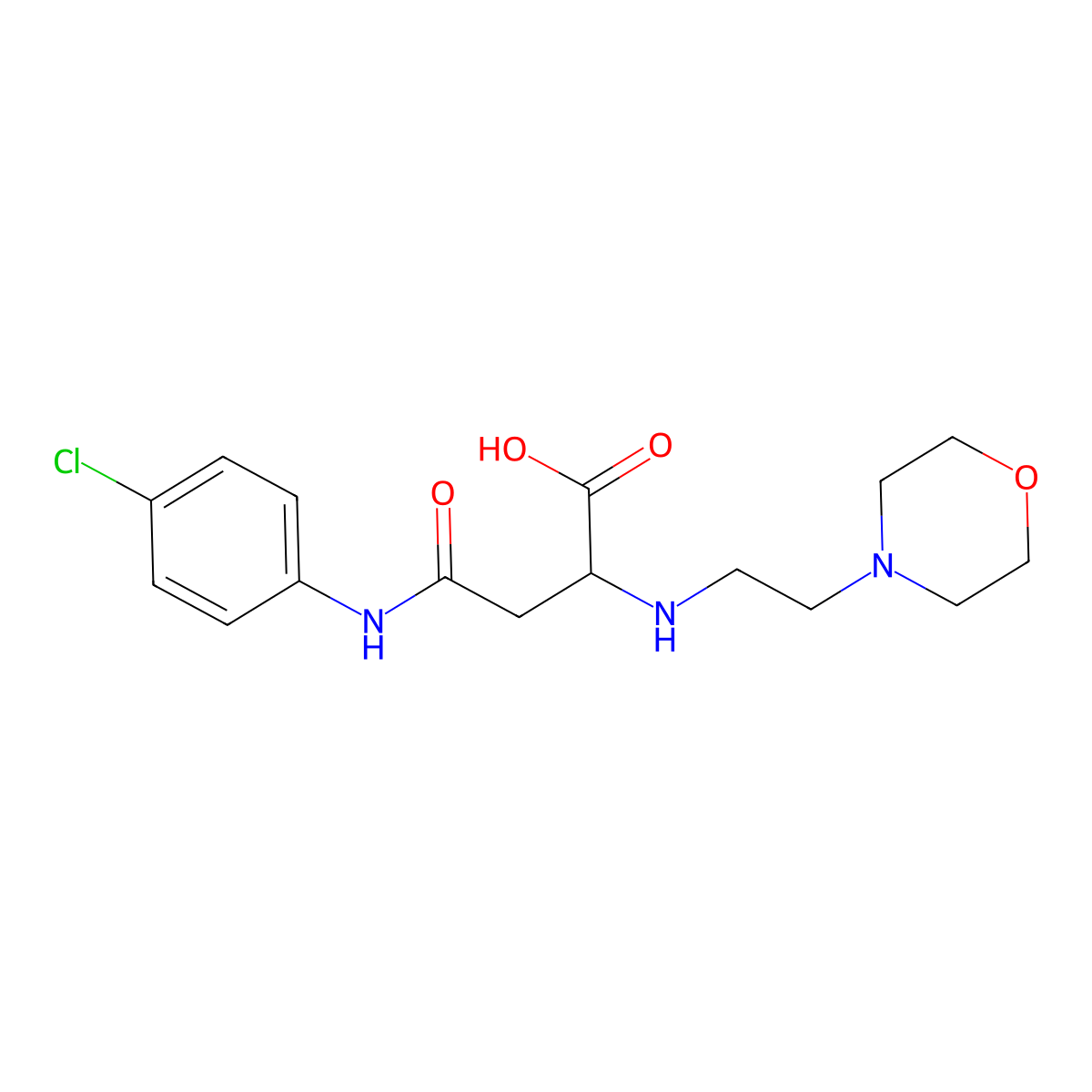 4-((4-Chlorophenyl)amino)-2-((2-morpholinoethyl)amino)-4-oxobutanoic acid molecular structure, CAS 1030928-08-5