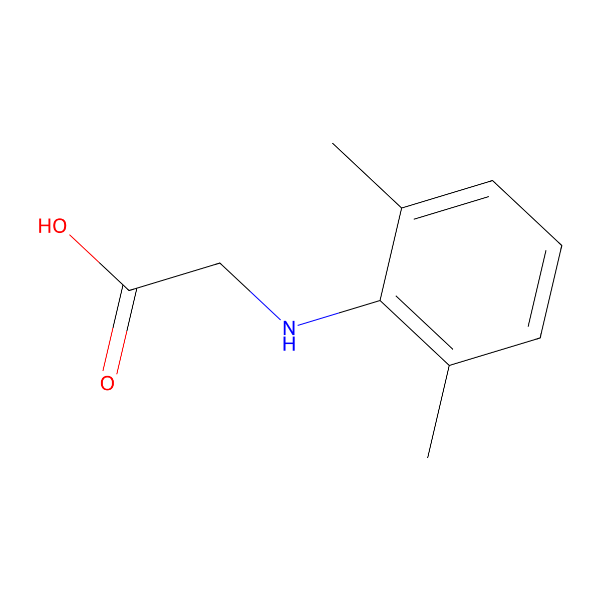 Glycine, N-(2,6-dimethylphenyl)- molecular structure, CAS 103095-36-9