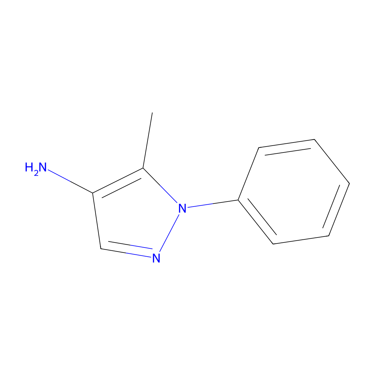 5-Methyl-1-phenyl-1H-pyrazol-4-amine molecular structure, CAS 103095-52-9