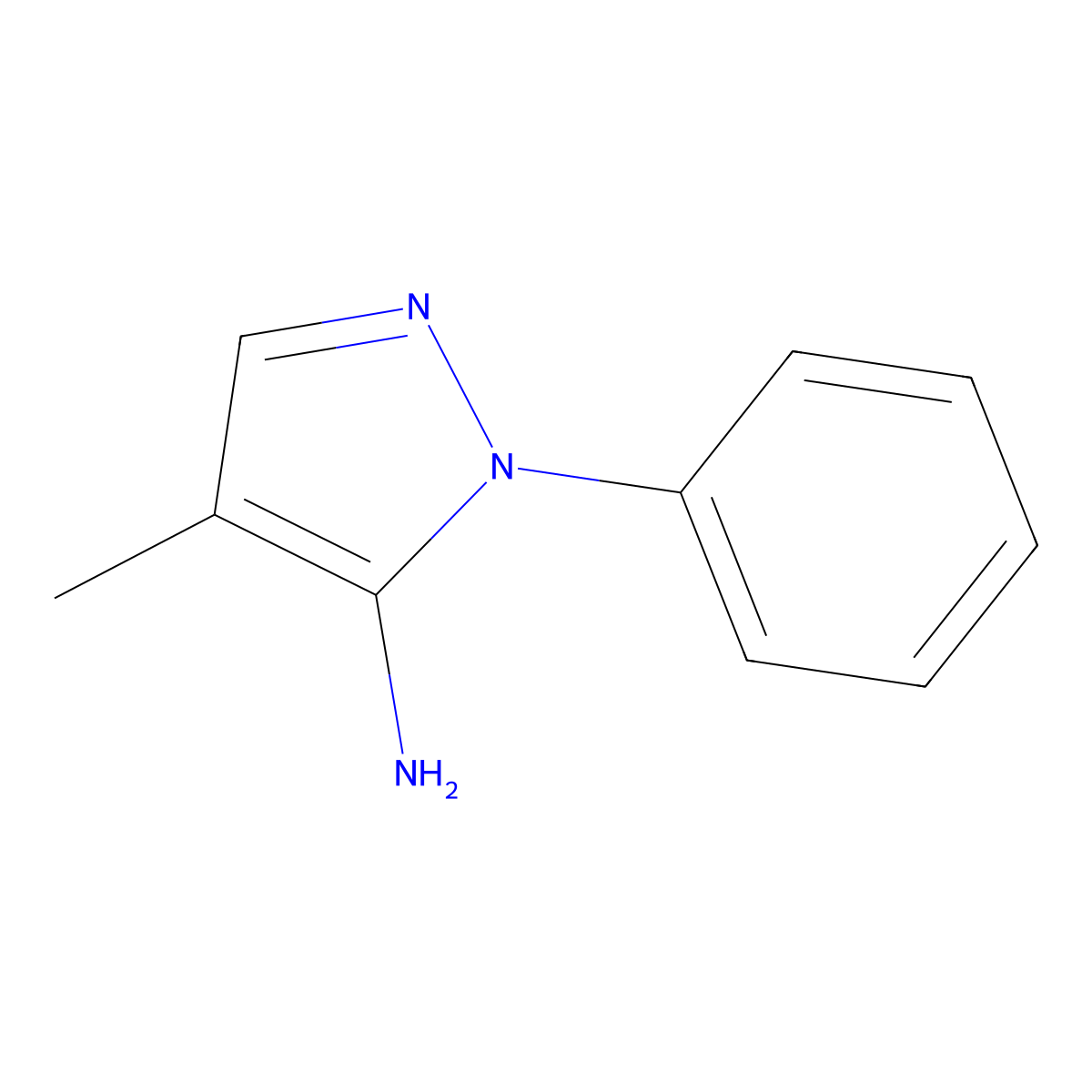 4-methyl-1-phenyl-1H-pyrazol-5-amine molecular structure, CAS 103095-53-0