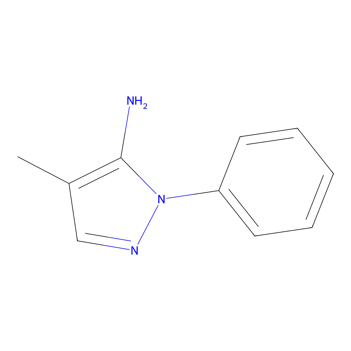 4-methyl-1-phenyl-1H-pyrazol-5-amine molecular structure, CAS 103095-53-0
