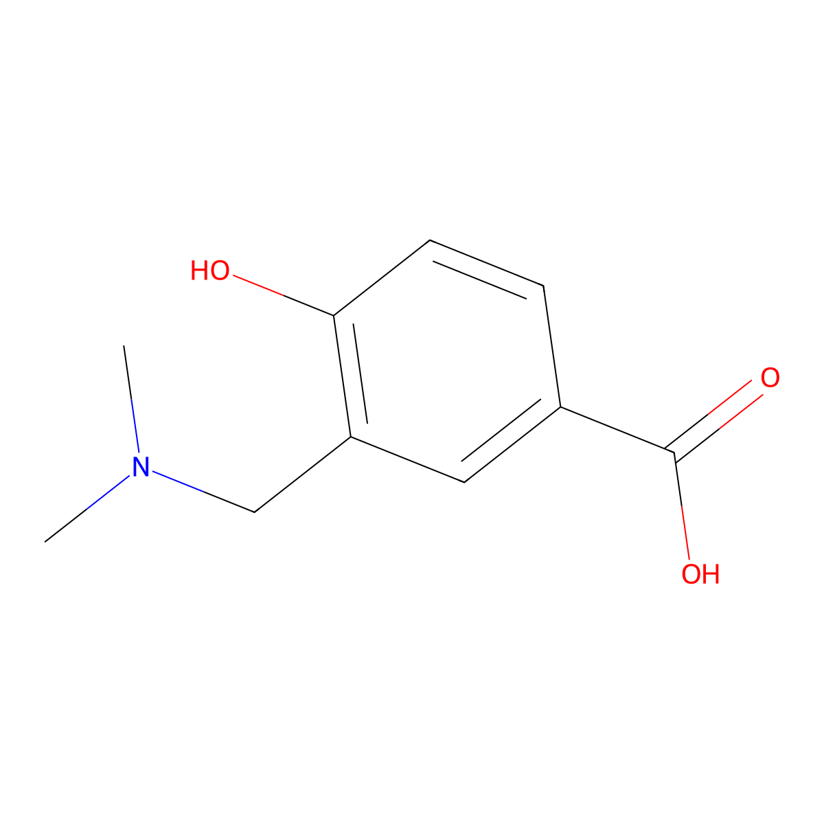 3-[(Dimethylamino)methyl]-4-hydroxybenzoic acid molecular structure, CAS 103095-57-4
