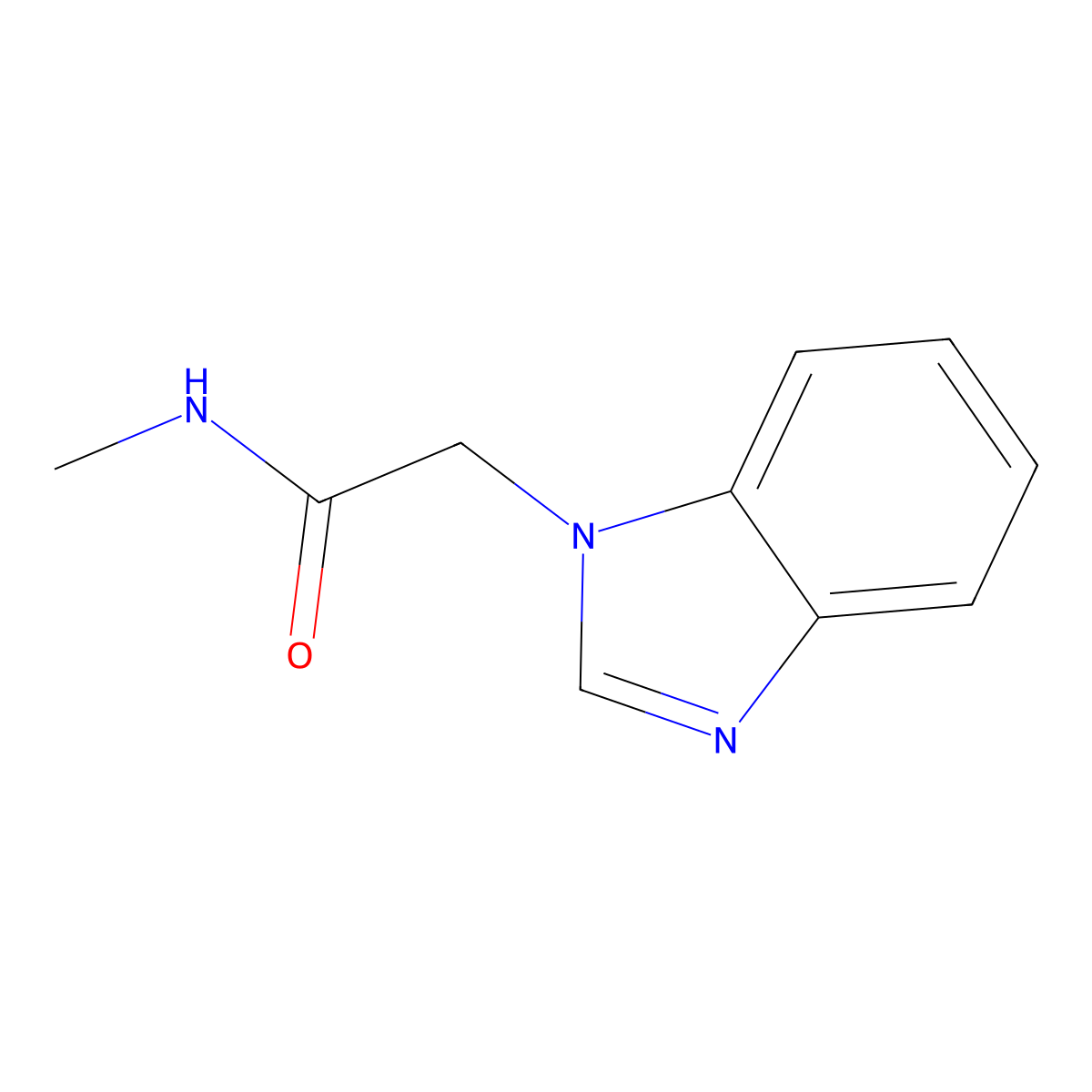 2-(1H-Benzo[d]imidazol-1-yl)-N-methylacetamide molecular structure, CAS 103096-30-6