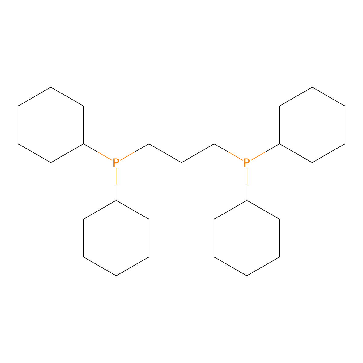 1,3-Bis(dicyclohexylphosphino)propane molecular structure, CAS 103099-52-1