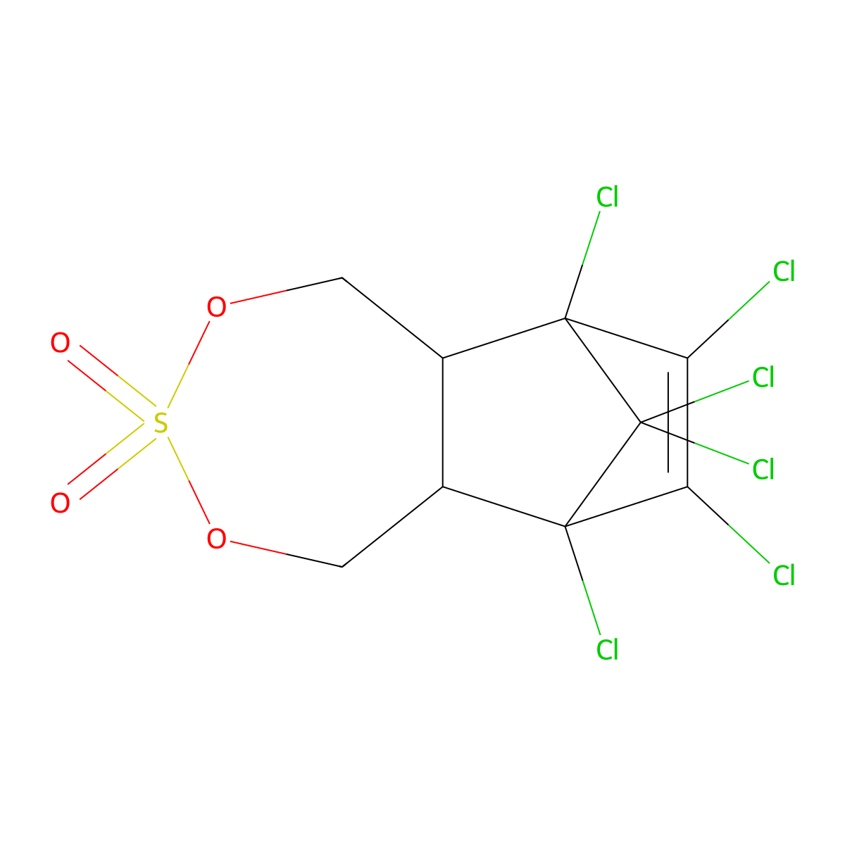 Endosulfan Sulfate molecular structure, CAS 1031-07-8