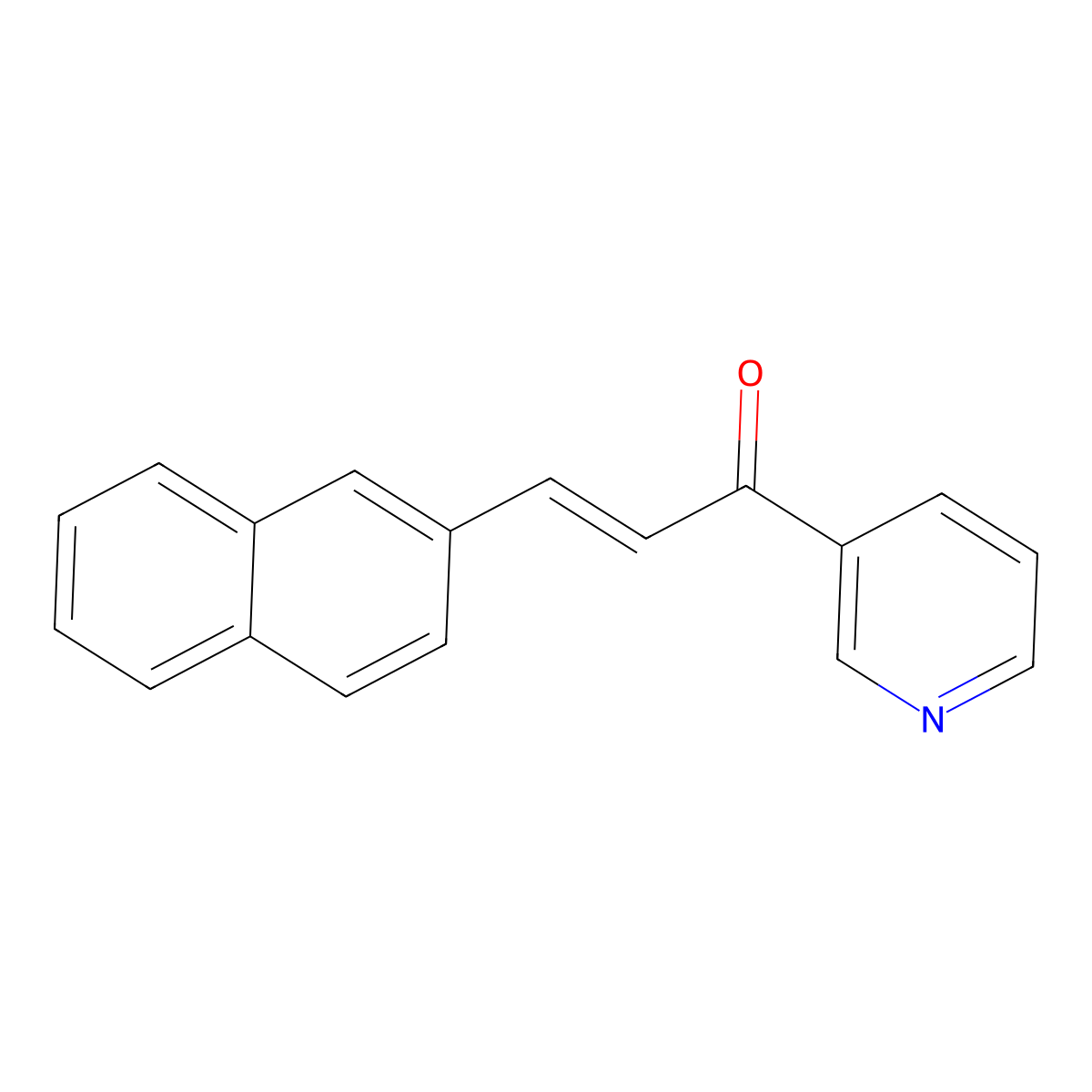 (E)-3-naphthalen-2-yl-1-pyridin-3-ylprop-2-en-1-one molecular structure, CAS 1031063-36-1