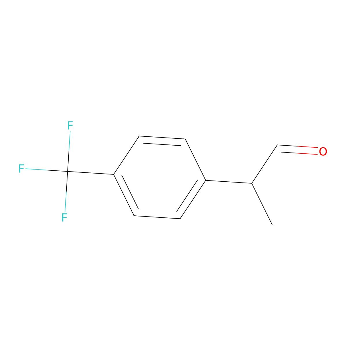 2-(4-(Trifluoromethyl)phenyl)propanal molecular structure, CAS 103108-04-9