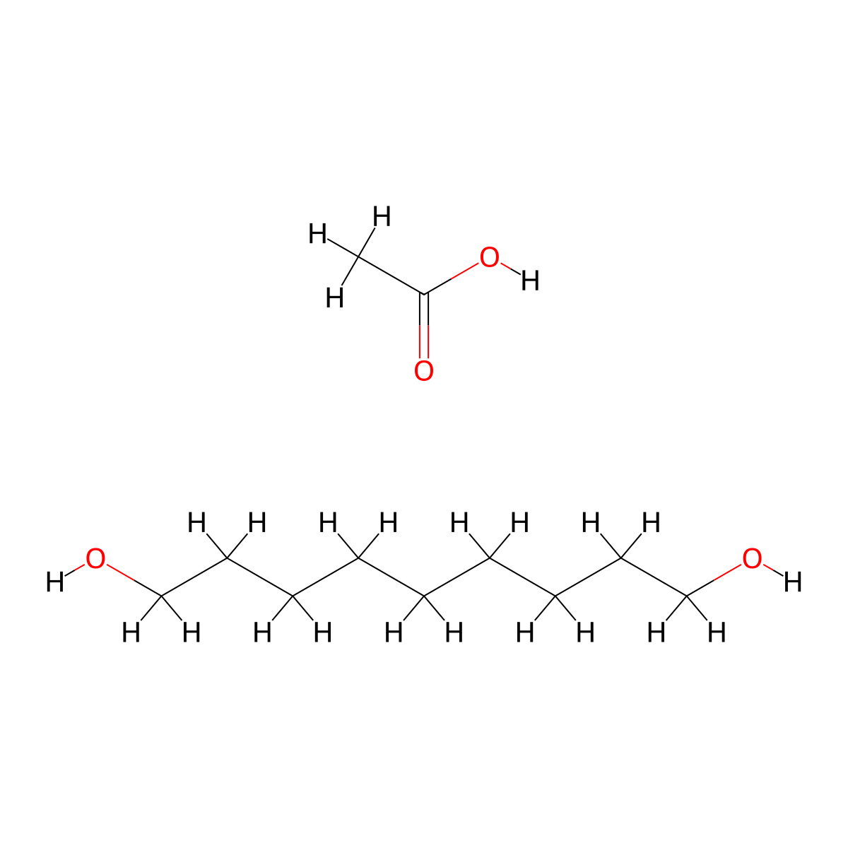1,9-Nonanediol, monoacetate molecular structure, CAS 103109-24-6