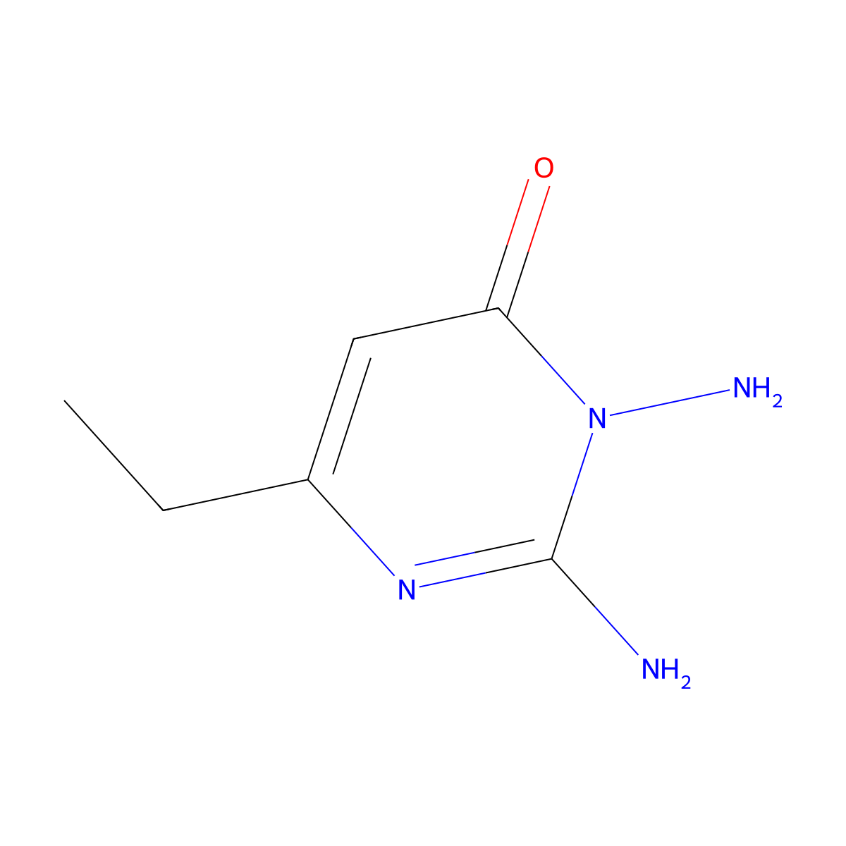 2,3-diamino-6-ethylpyrimidin-4(3H)-one molecular structure, CAS 103109-36-0
