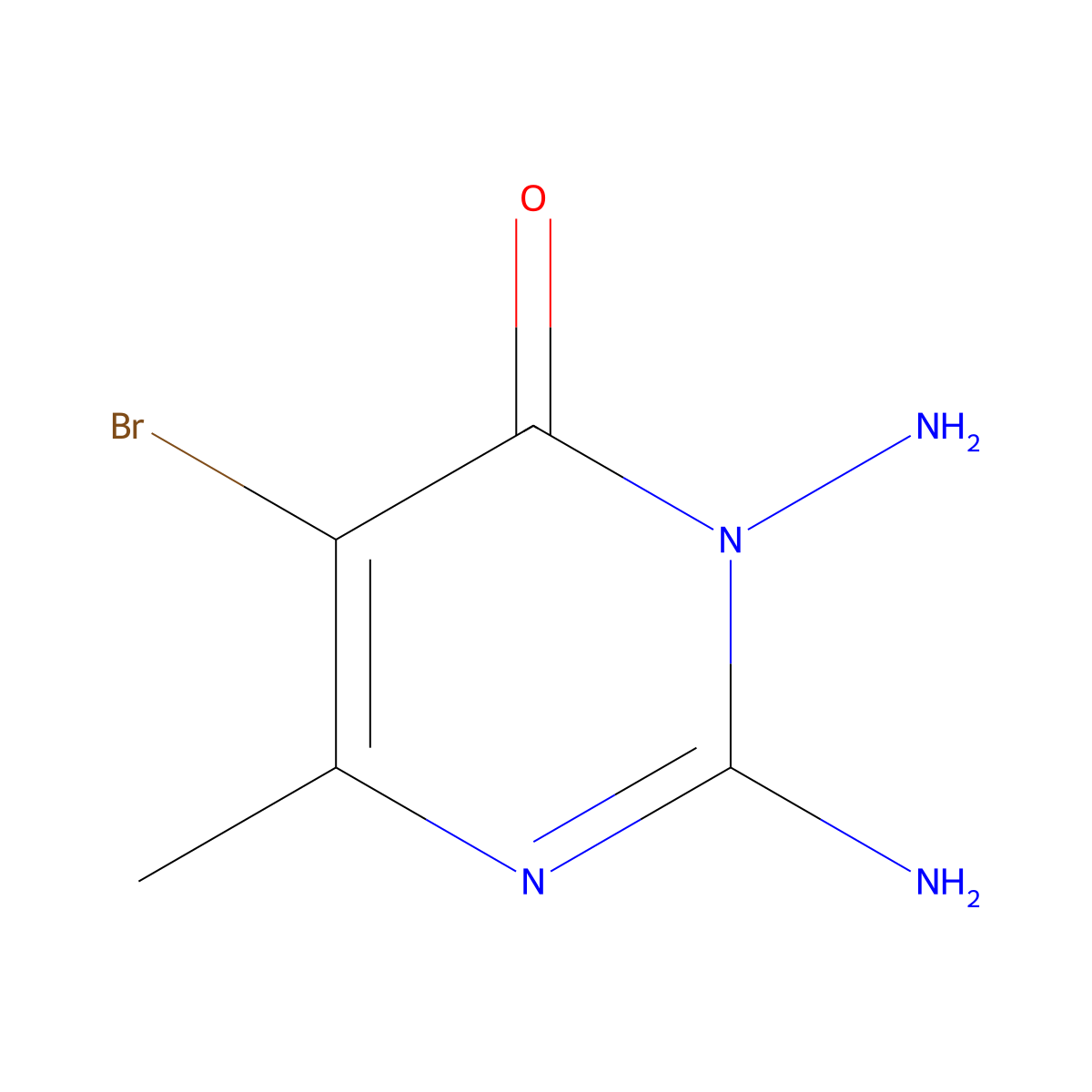2,3-diamino-5-bromo-6-methylpyrimidin-4(3H)-one molecular structure, CAS 103109-39-3