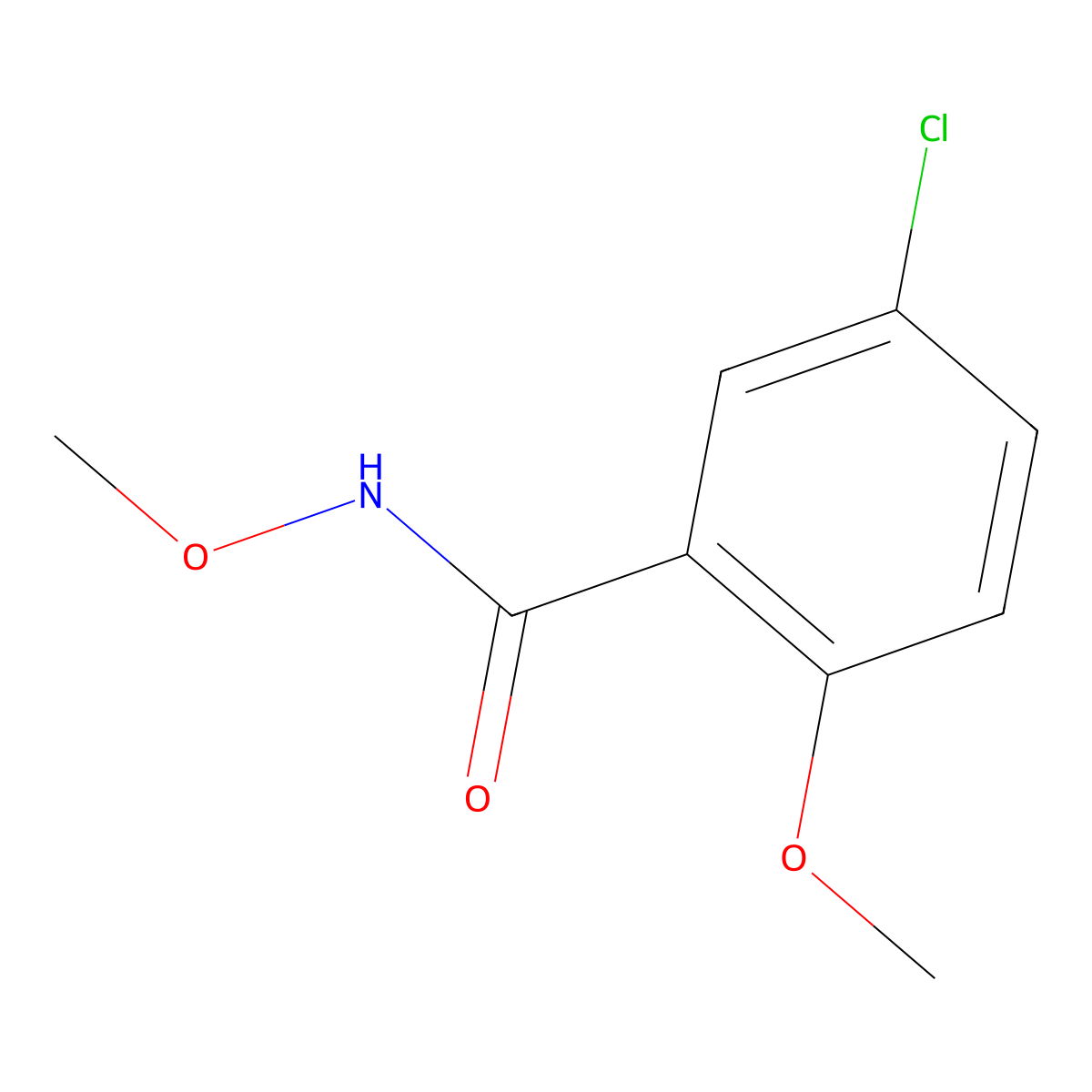 5-chloro-N,2-dimethoxybenzamide molecular structure, CAS 1031094-67-3