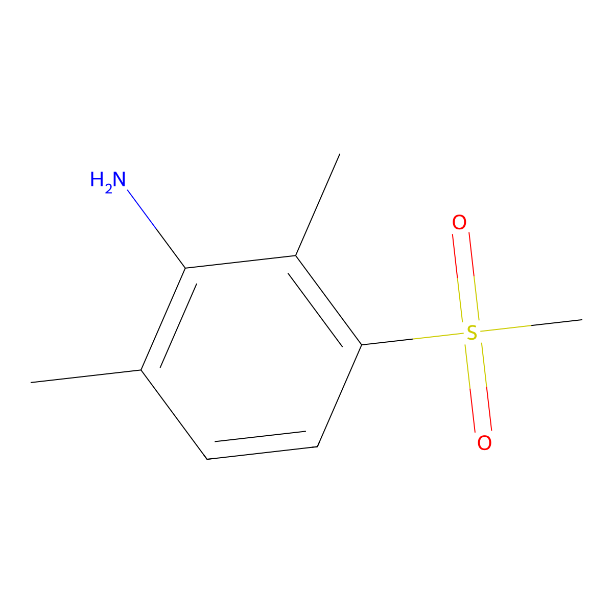 2,6-Dimethyl-3-(methylsulfonyl)aniline molecular structure, CAS 10311-40-7