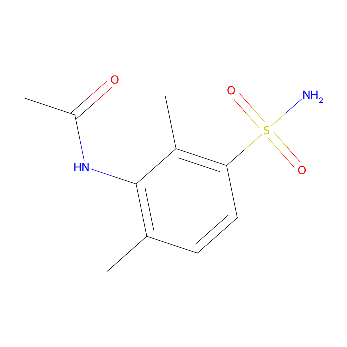 N-(2,6-dimethyl-3-sulfamoylphenyl)acetamide molecular structure, CAS 10311-43-0