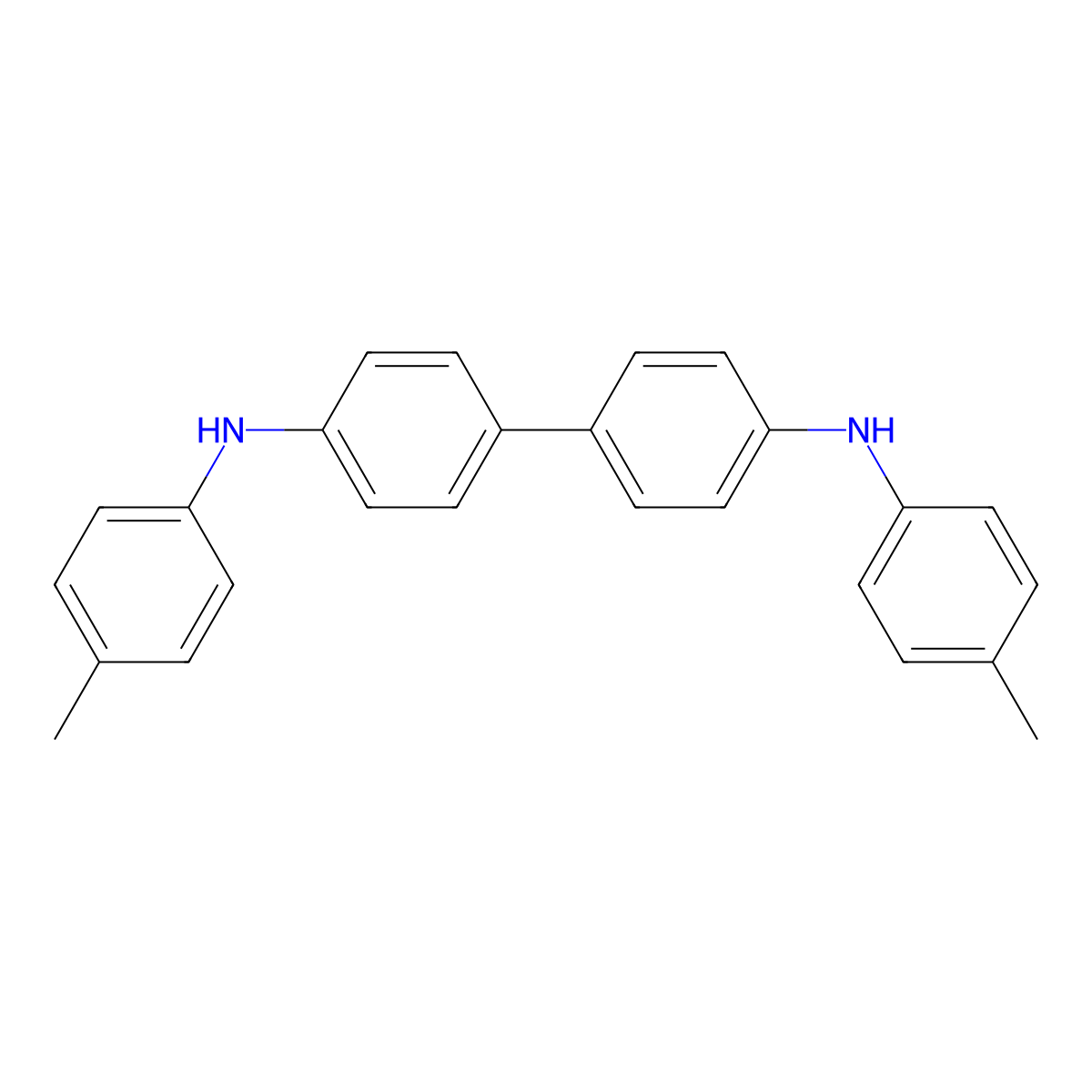 N,N'-Di-p-tolylbenzidine molecular structure, CAS 10311-61-2