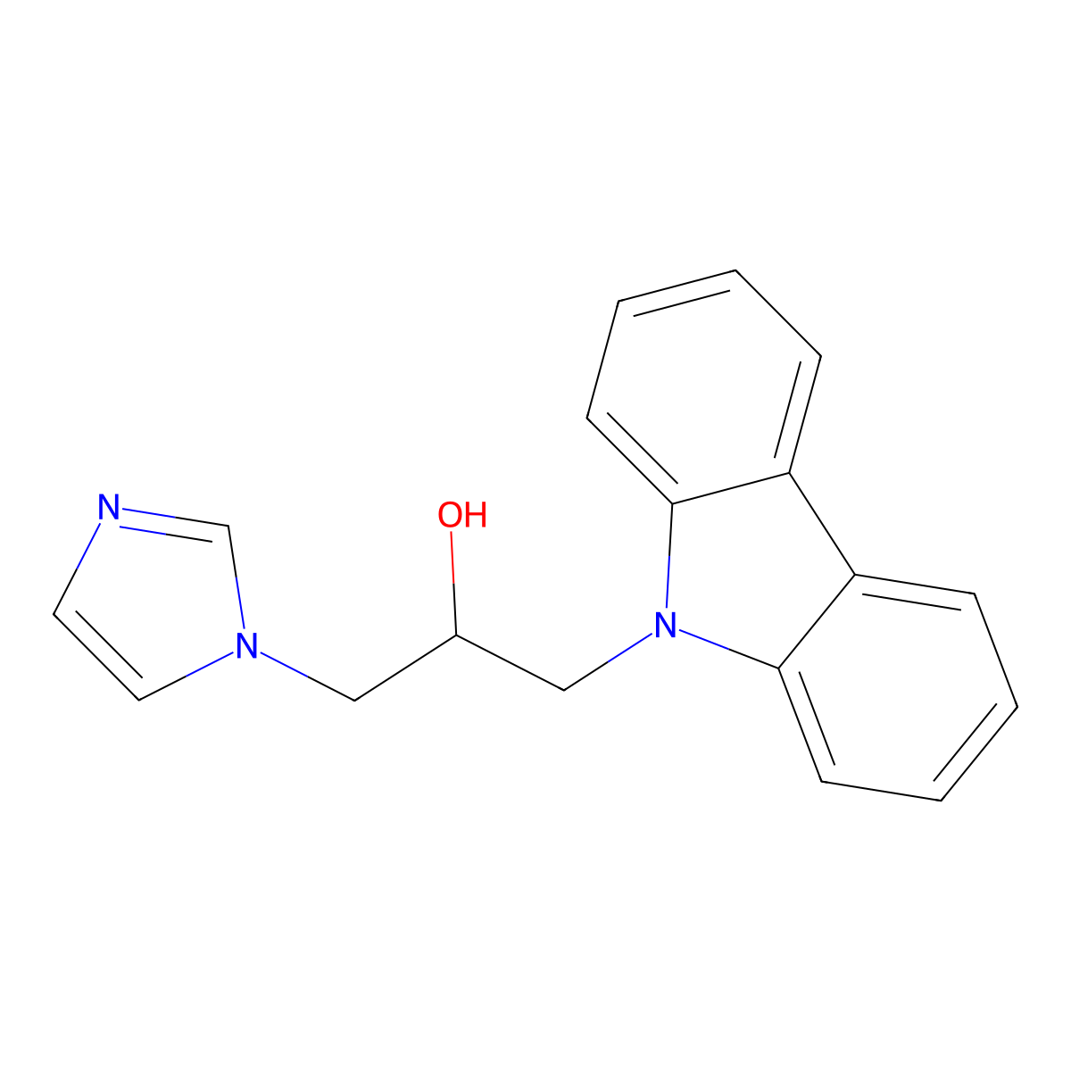 1-(9H-carbazol-9-yl)-3-(1H-imidazol-1-yl)propan-2-ol molecular structure, CAS 1031126-94-9