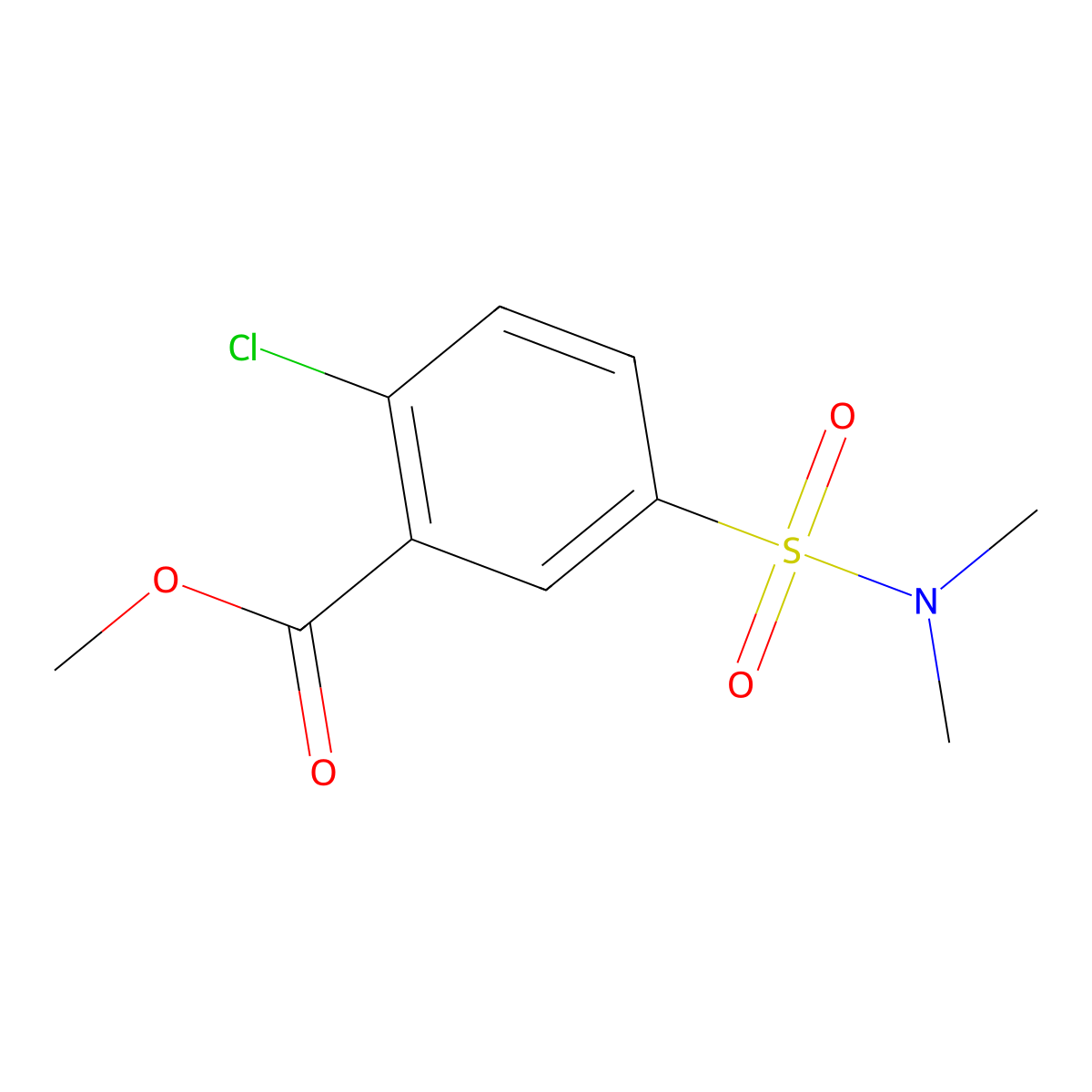 Methyl 2-chloro-5-(dimethylsulfamoyl)benzoate molecular structure, CAS 1031130-80-9