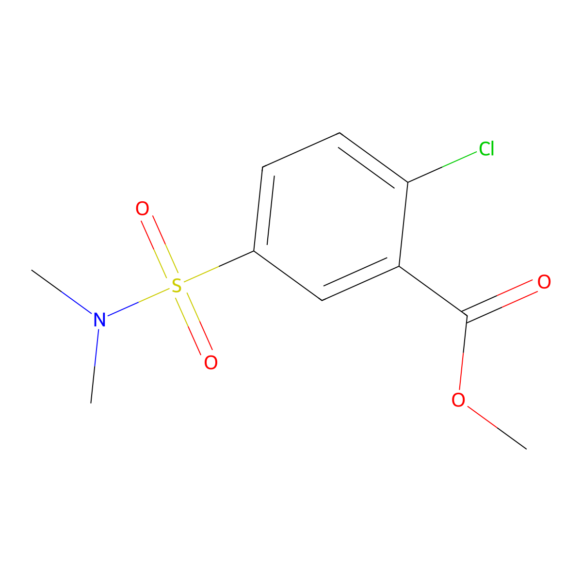 Methyl 2-chloro-5-(dimethylsulfamoyl)benzoate molecular structure, CAS 1031130-80-9