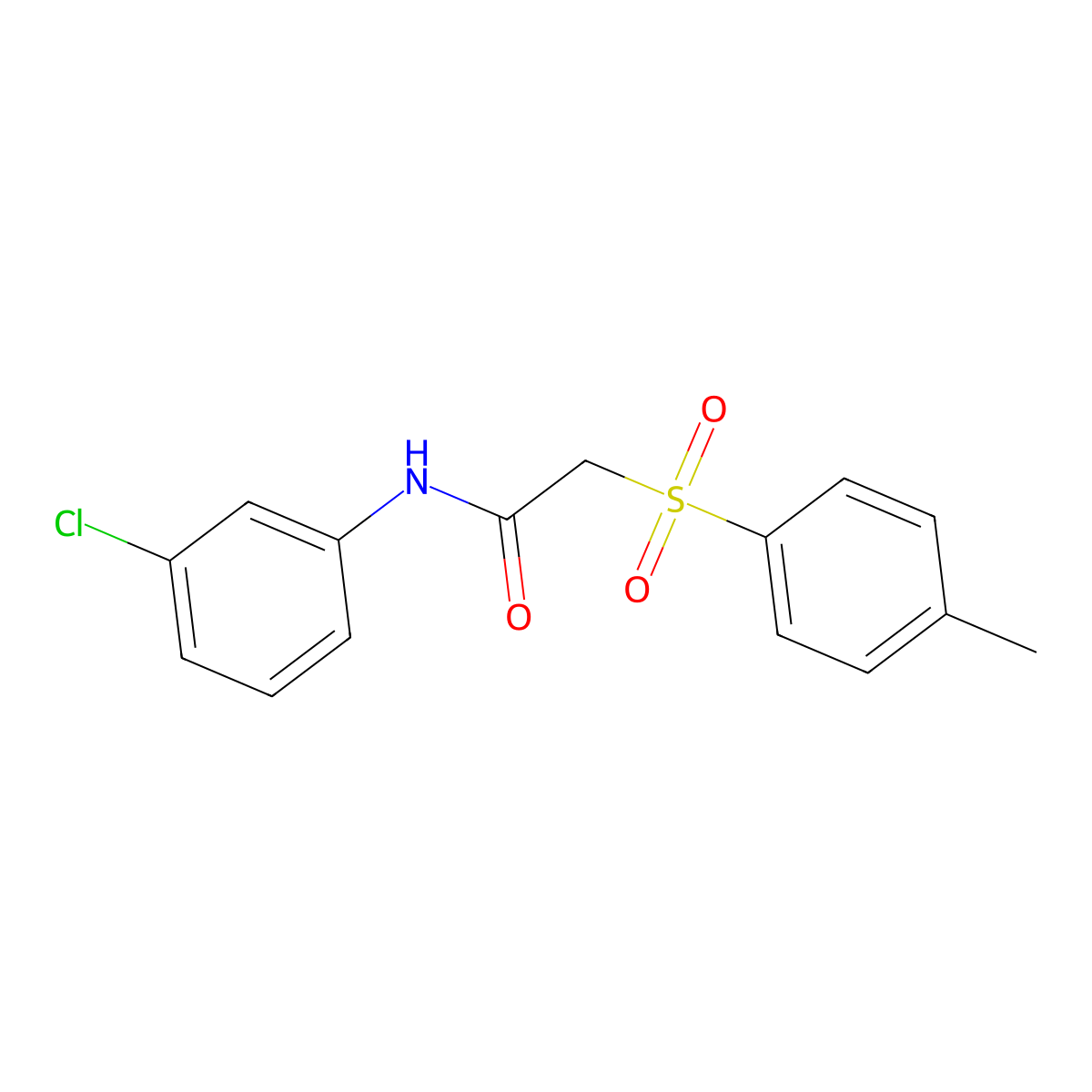 N-(3-chlorophenyl)-2-tosylacetamide molecular structure, CAS 103119-94-4