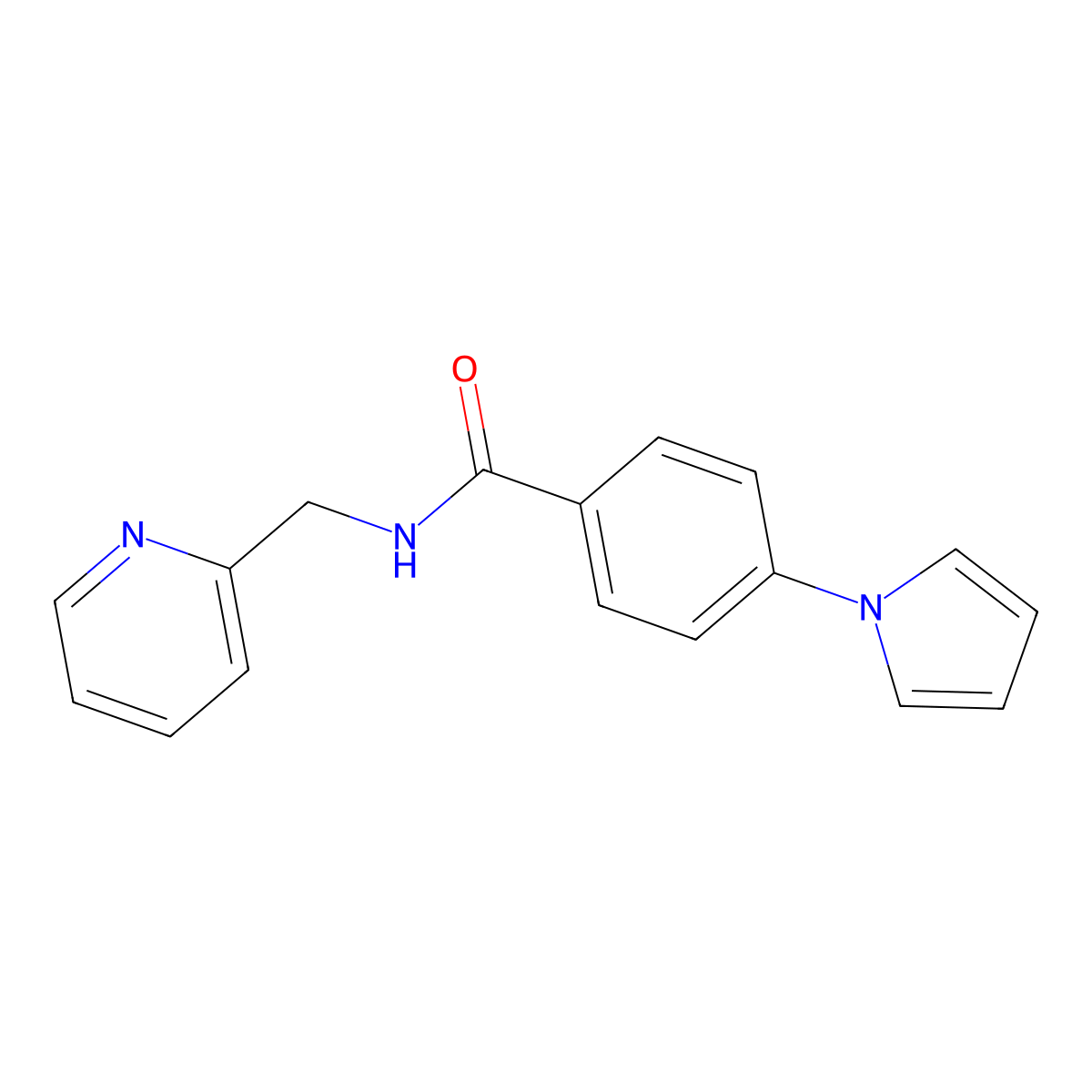 N-(2-pyridylmethyl)-4-(1H-pyrrol-1-yl)benzamide molecular structure, CAS 1031192-44-5