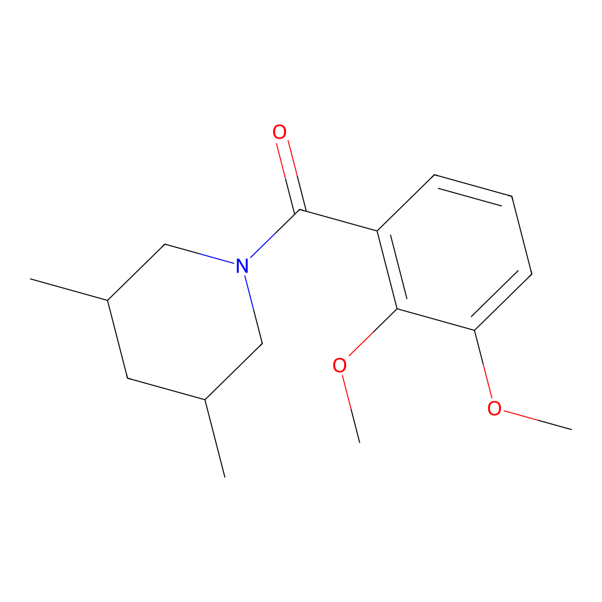 (2,3-Dimethoxyphenyl)(3,5-dimethyl-1-piperidinyl)methanone molecular structure, CAS 1031199-71-9