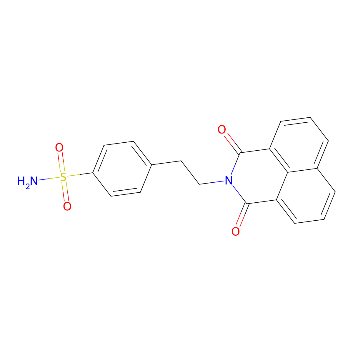 4-(2-(1,3-dioxo-1H-benzo[de]isoquinolin-2(3H)-yl)ethyl)benzenesulfonamide molecular structure, CAS 10312-10-4