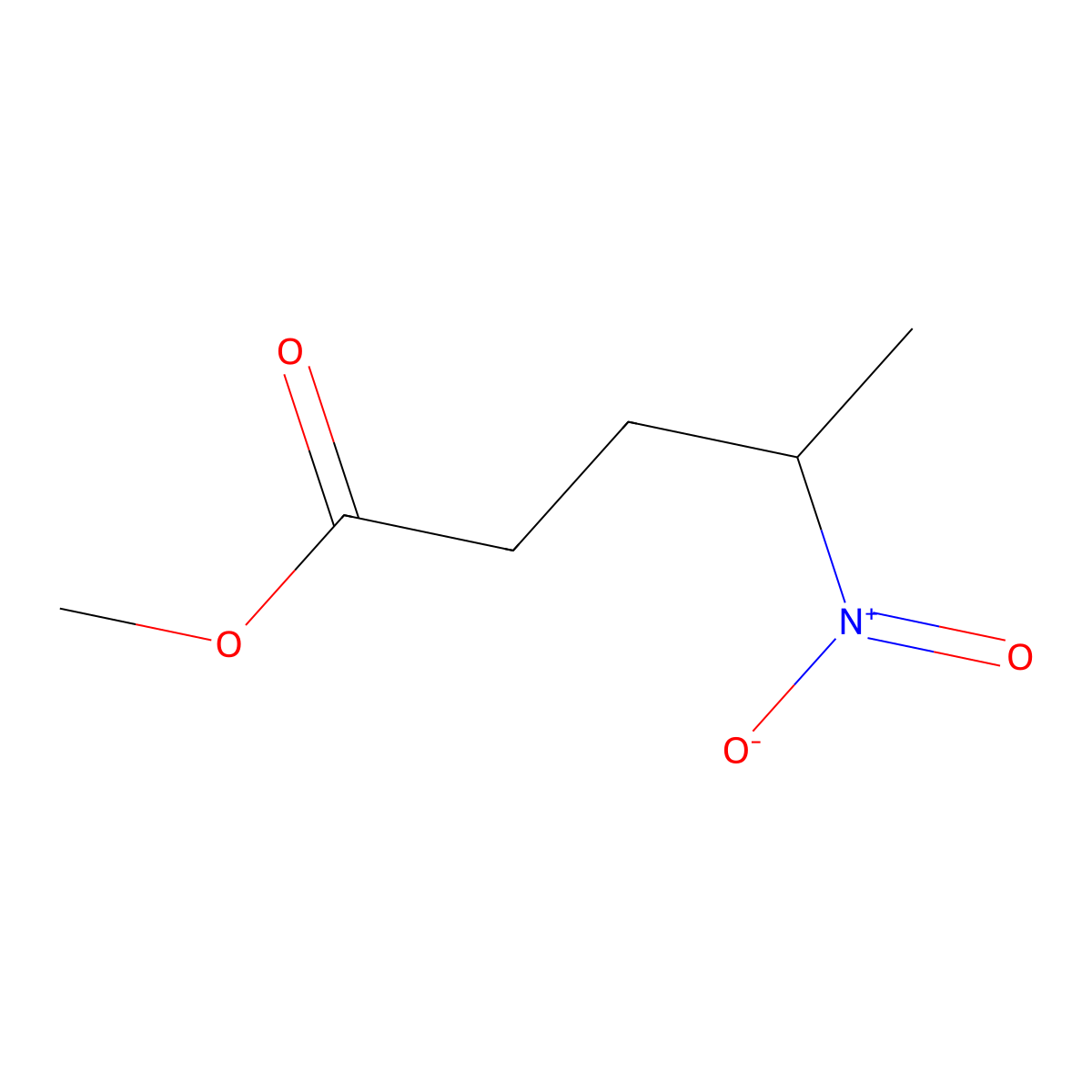 Methyl 4-nitropentanoate molecular structure, CAS 10312-37-5