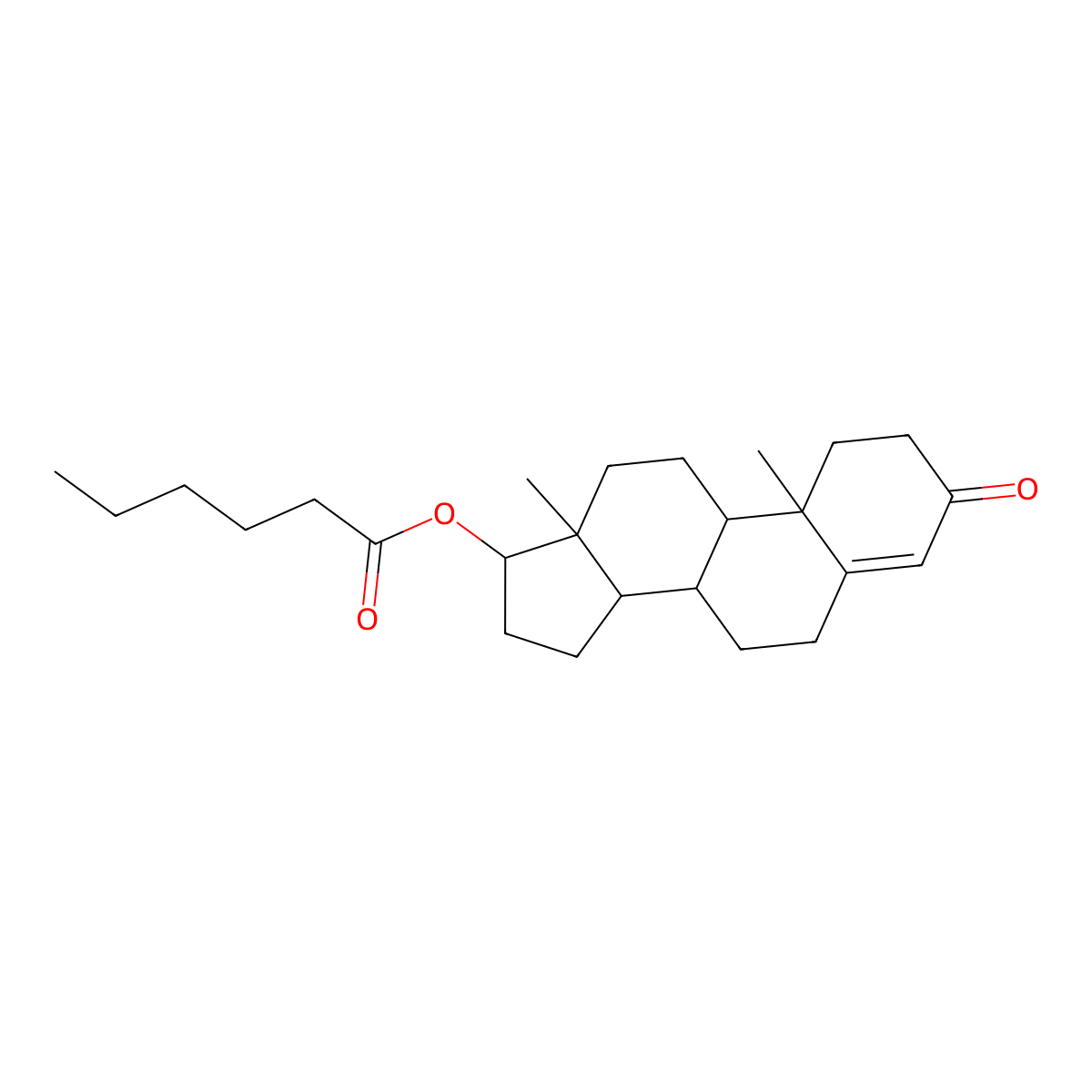 Testosterone Caproate molecular structure, CAS 10312-45-5