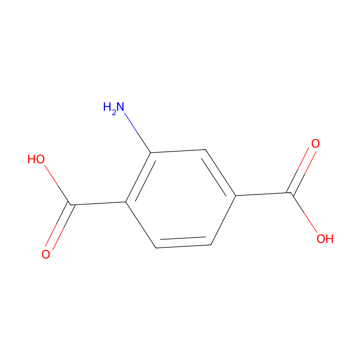 2-Aminoterephthalic acid molecular structure, CAS 10312-55-7