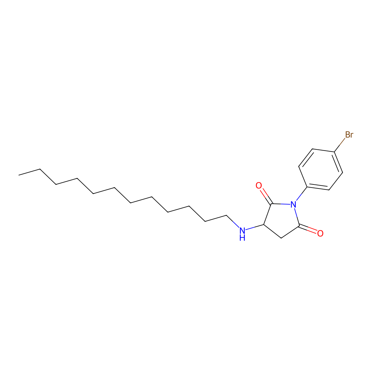 1-(4-Bromophenyl)-3-(dodecylamino)pyrrolidine-2,5-dione molecular structure, CAS 1031223-59-2