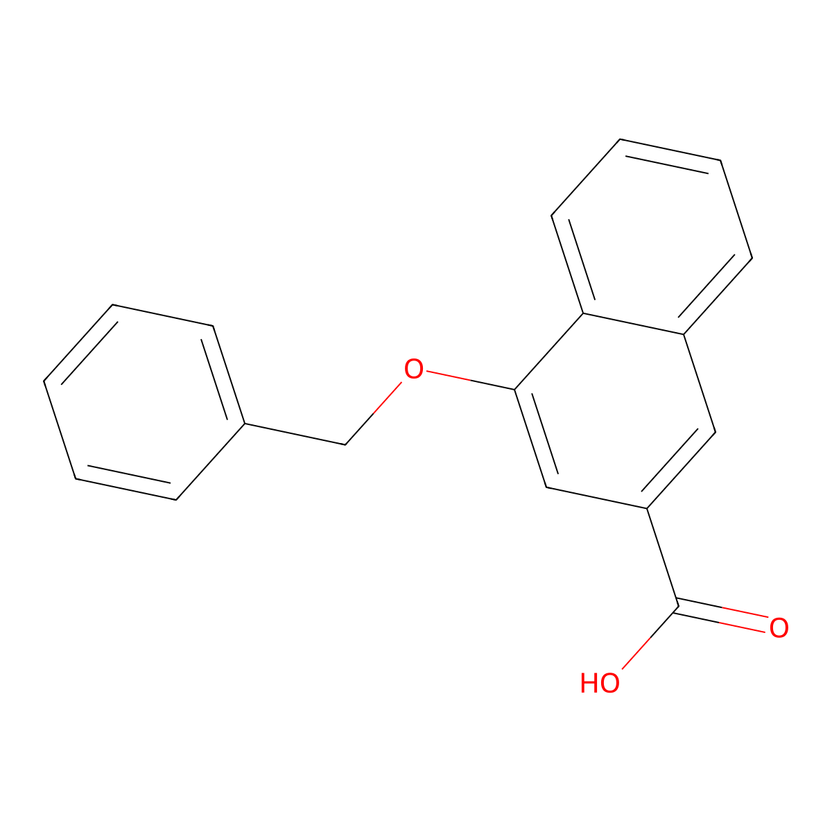 2-Naphthalenecarboxylic acid, 4-(phenylmethoxy) molecular structure, CAS 1031223-87-6