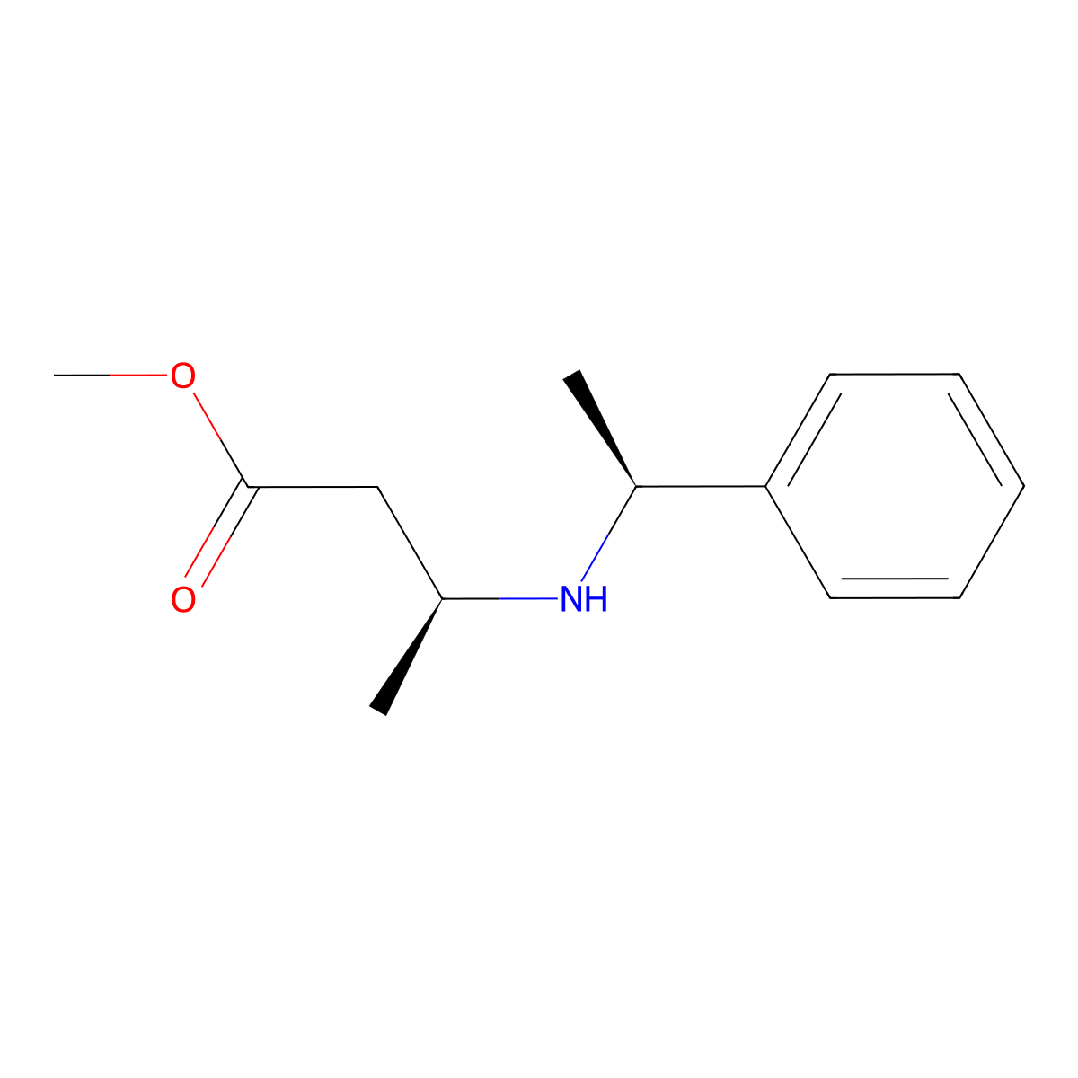 (S)-methyl 3-((S)-1-phenylethylamino)butanoate molecular structure, CAS 103123-51-9