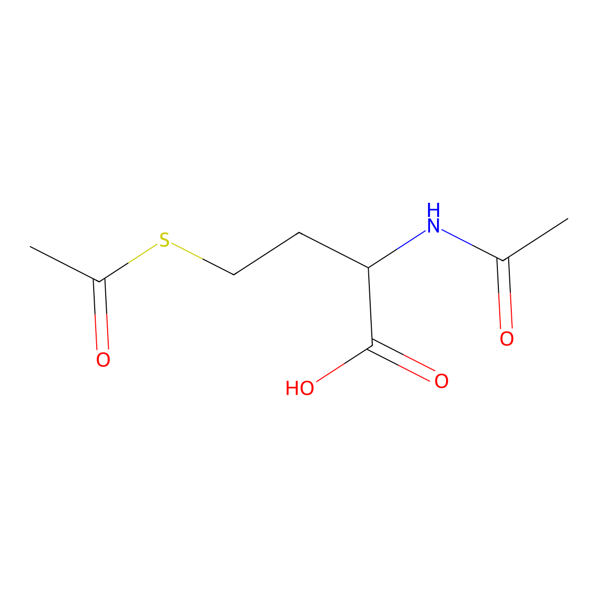 (2S)-4-(acetylsulfanyl)-2-acetamidobutanoic acid molecular structure, CAS 1031247-72-9