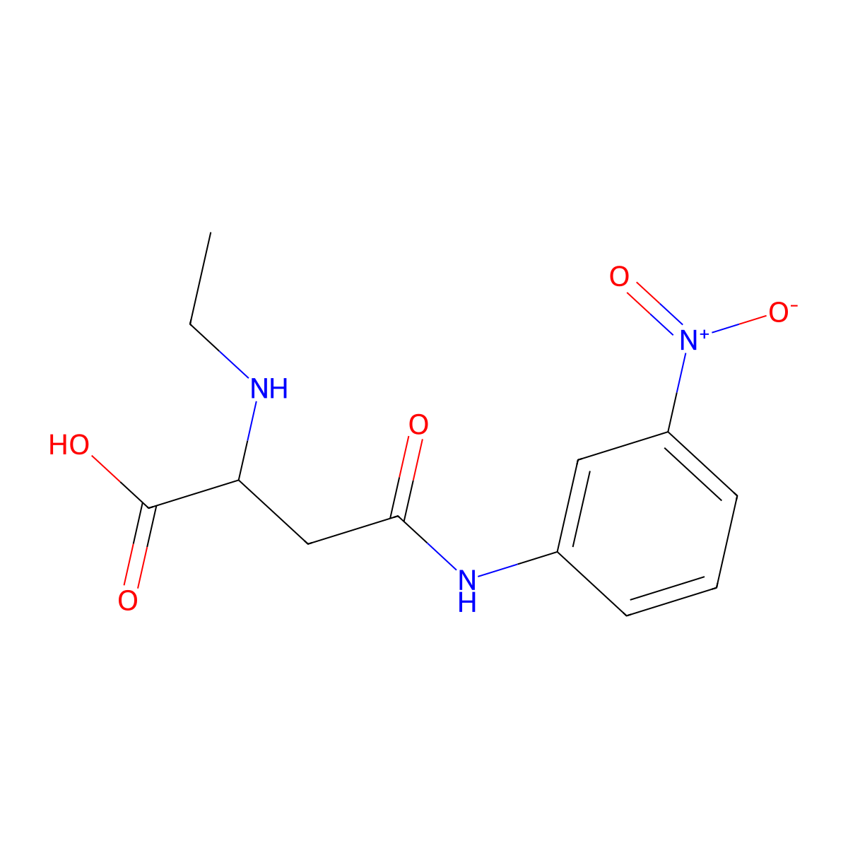2-(Ethylamino)-3-[(3-nitrophenyl)carbamoyl]propanoic acid molecular structure, CAS 1031257-38-1
