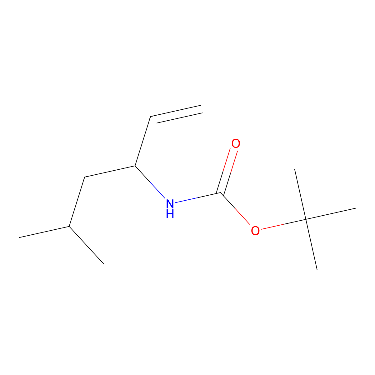 tert-butyl N-(5-methylhex-1-en-3-yl)carbamate molecular structure, CAS 103127-18-0