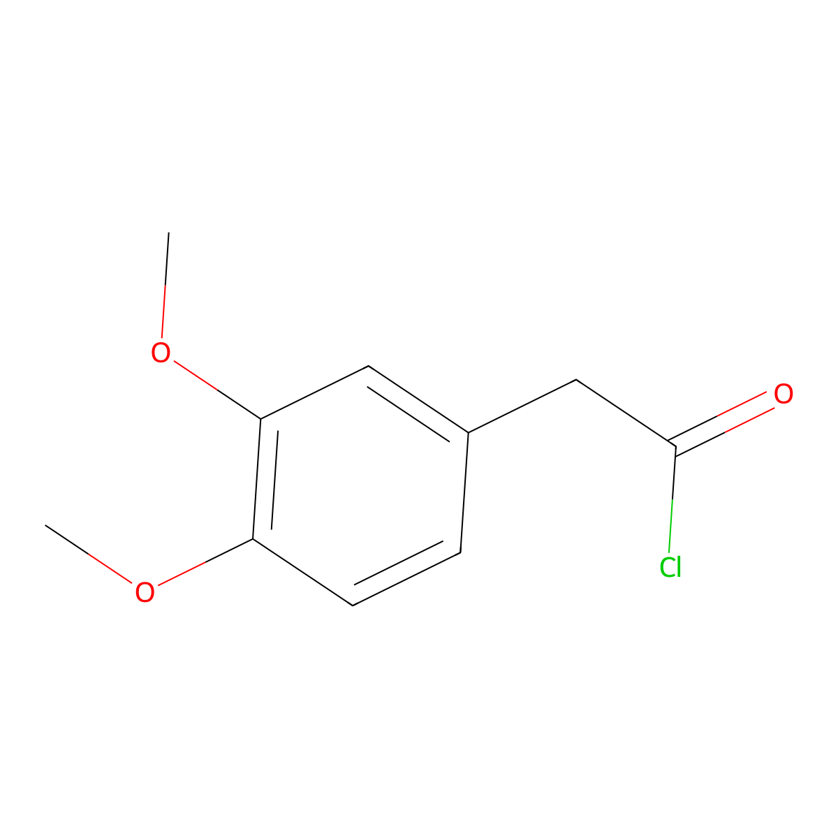 (3,4-Dimethoxyphenyl)acetyl chloride molecular structure, CAS 10313-60-7