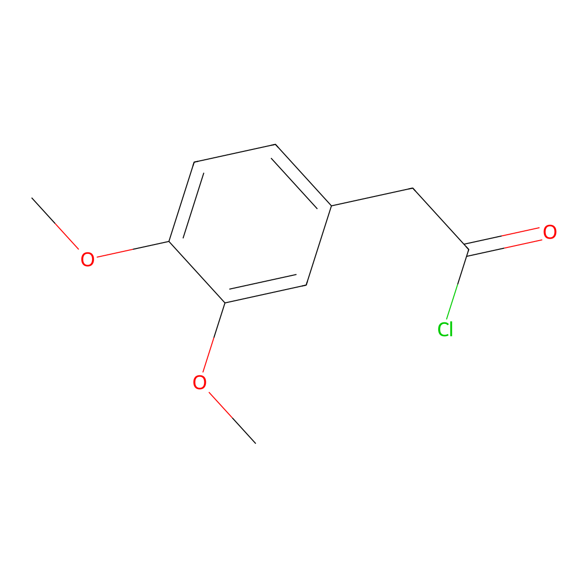 (3,4-Dimethoxyphenyl)acetyl chloride molecular structure, CAS 10313-60-7