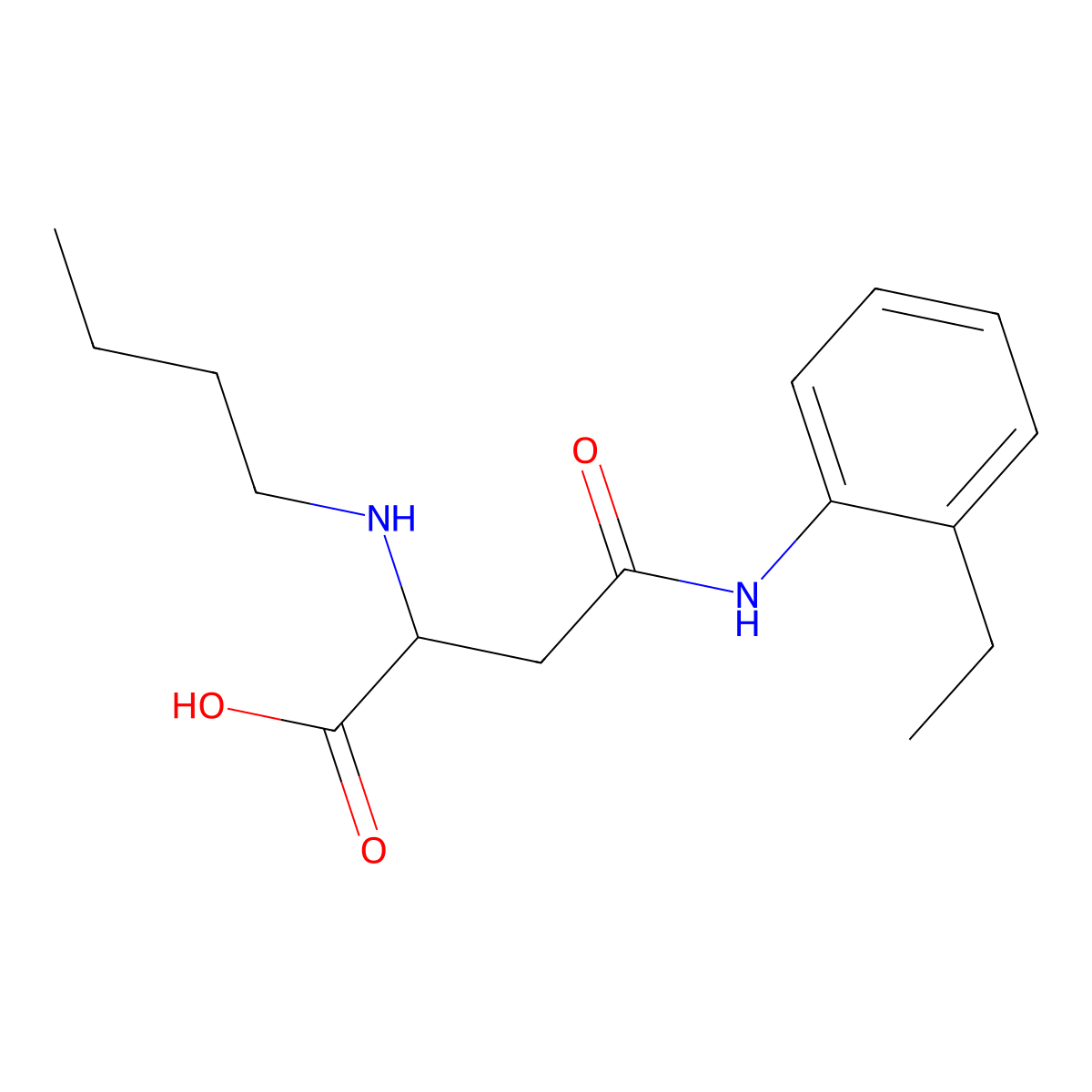 2-(Butylamino)-3-[(2-ethylphenyl)carbamoyl]propanoic acid molecular structure, CAS 1031309-97-3