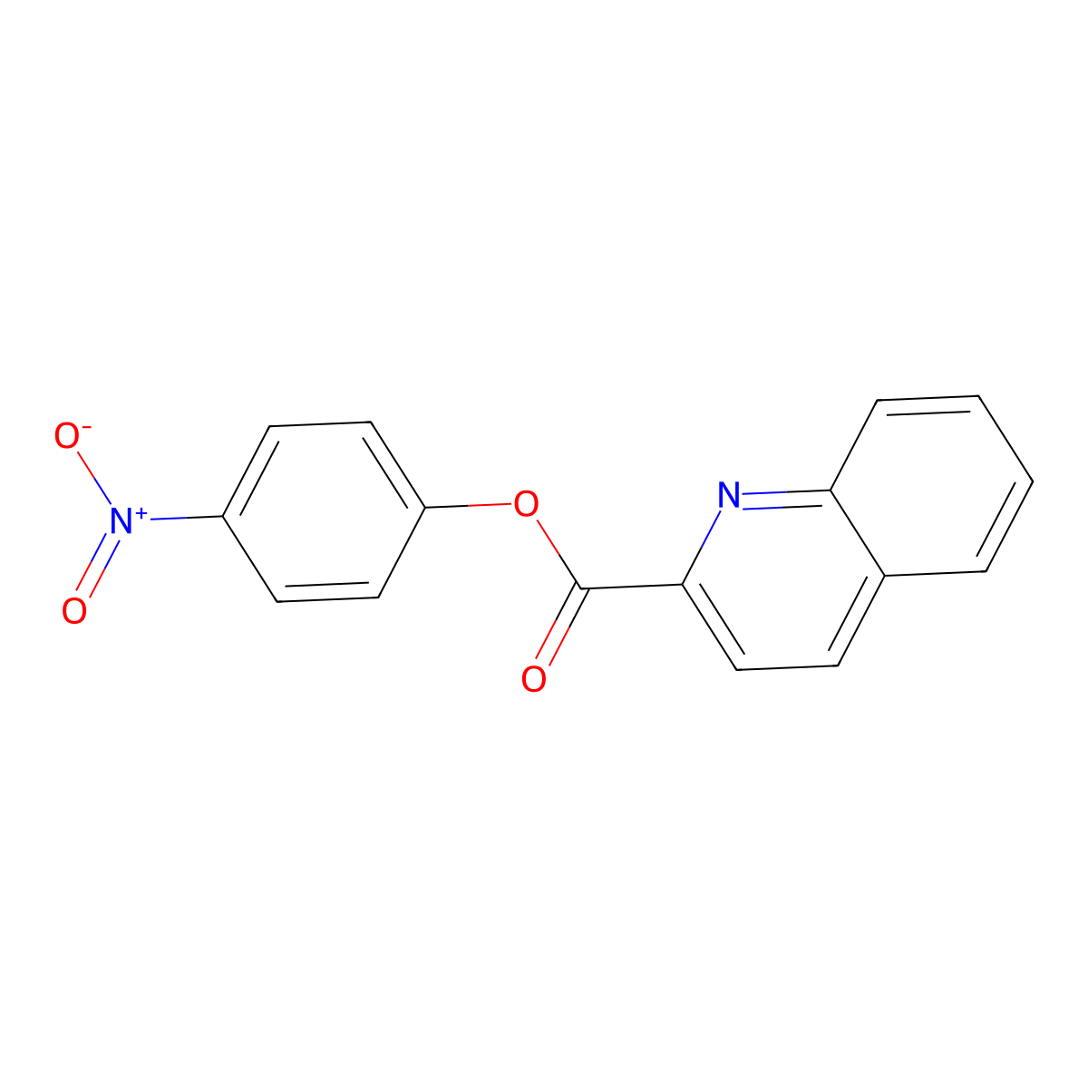 4-Nitrophenyl quinoline-2-carboxylate molecular structure, CAS 103131-56-2