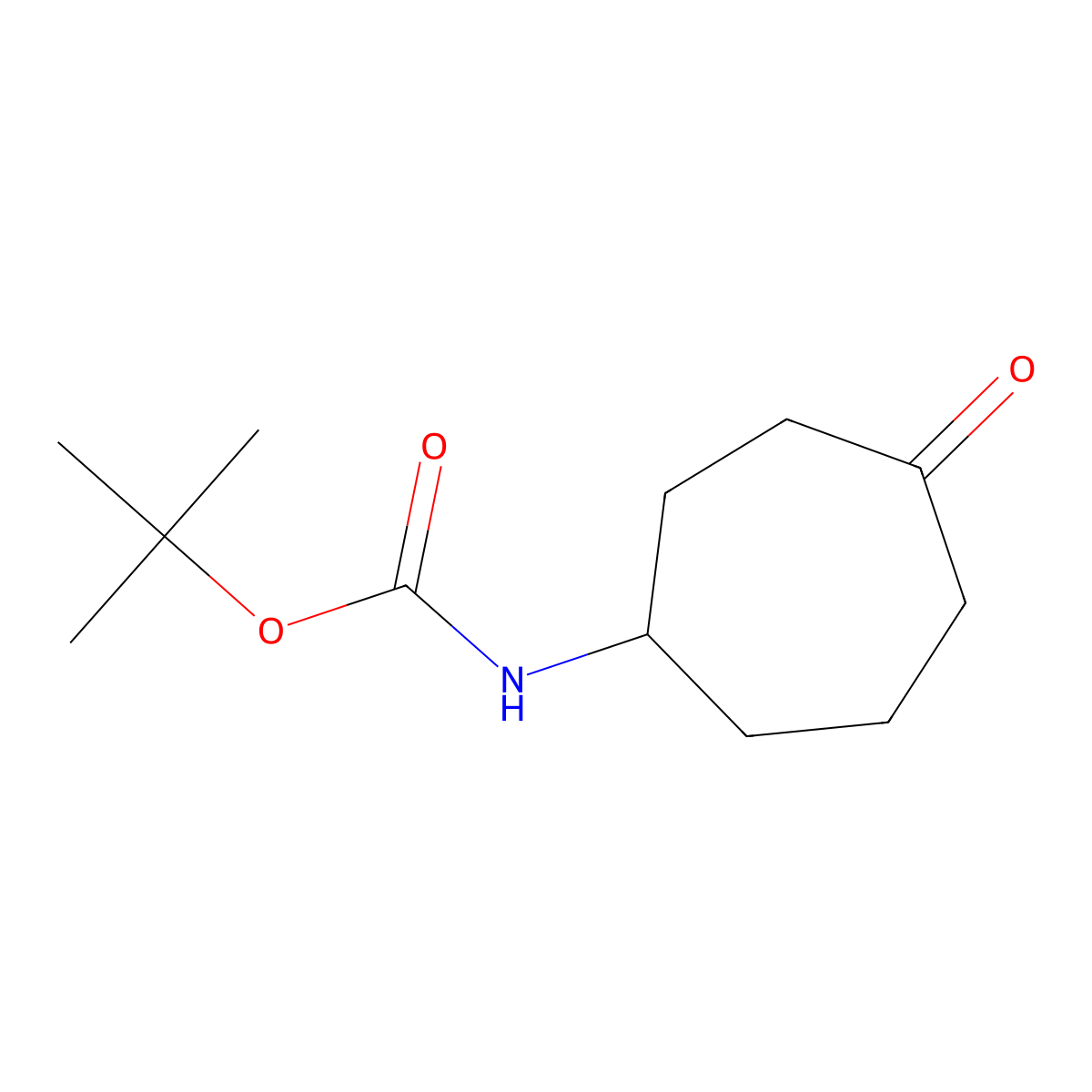 tert-butyl N-(4-oxocycloheptyl)carbamate molecular structure, CAS 1031335-15-5
