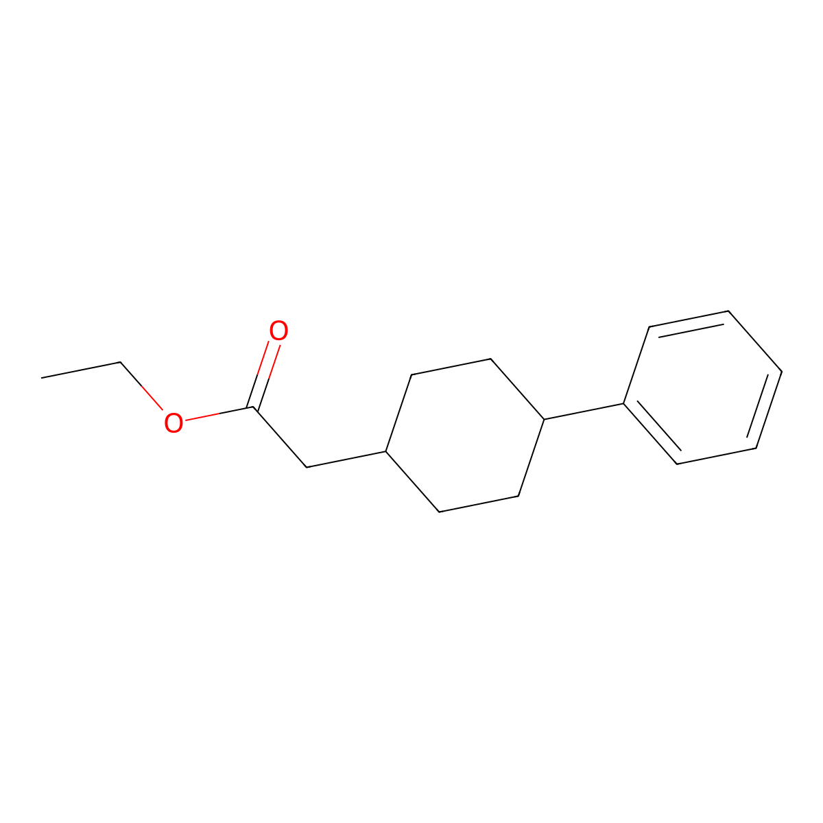 Ethyl 2-(4-phenylcyclohexyl)acetate molecular structure, CAS 1031336-66-9