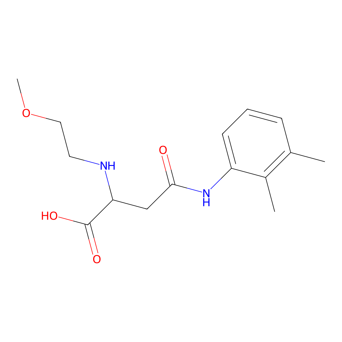 4-(2,3-Dimethylanilino)-2-(2-methoxyethylamino)-4-oxobutanoic acid molecular structure, CAS 1031361-52-0