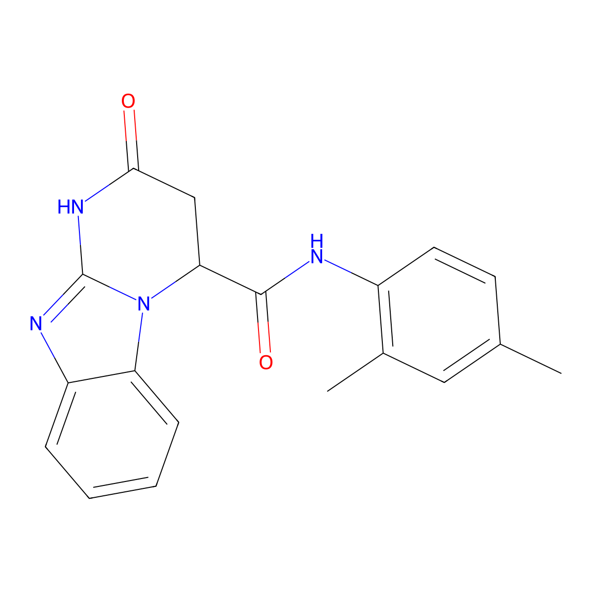 N-(2,4-dimethylphenyl)-2-oxo-1,2,3,4-tetrahydropyrimido[1,2-a]benzimidazole-4-carboxamide molecular structure, CAS 1031378-21-8