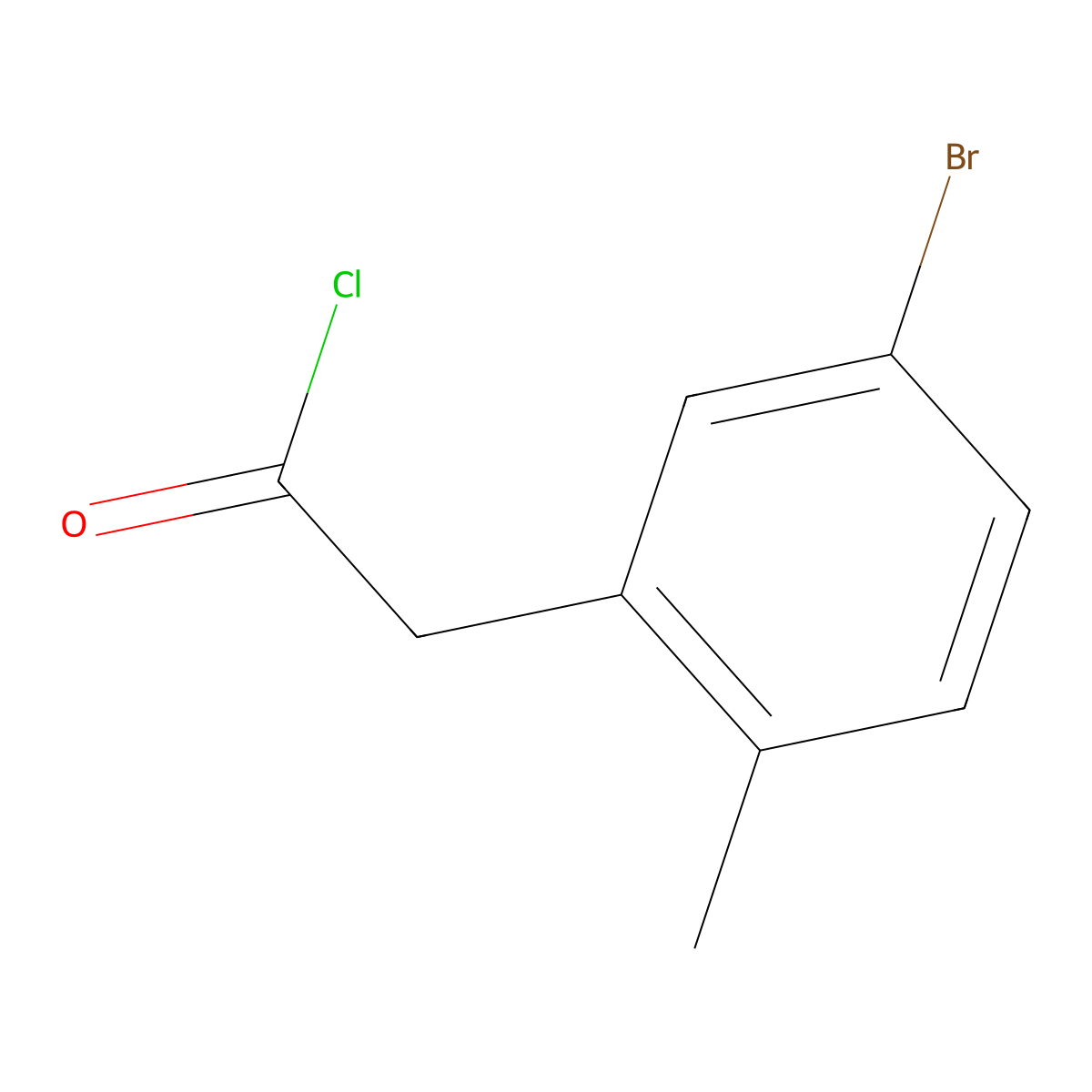 (5-Bromo-2-methylphenyl)acetyl chloride molecular structure, CAS 1031387-31-1