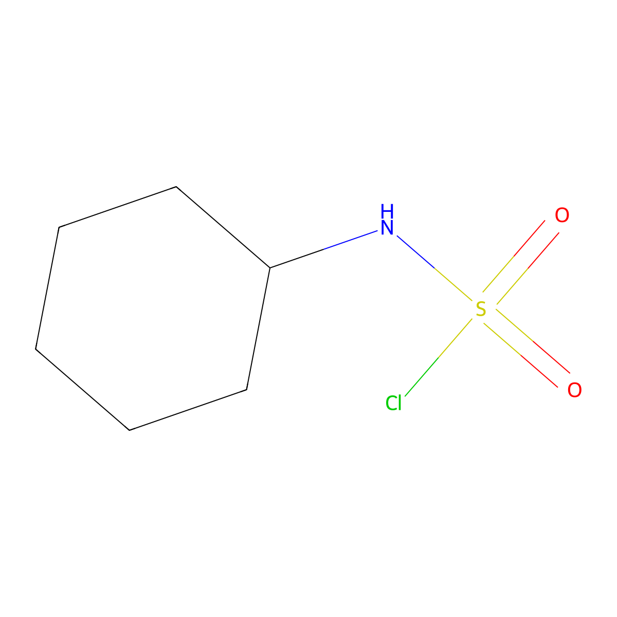 Cyclohexylsulfamyl chloride molecular structure, CAS 10314-35-9