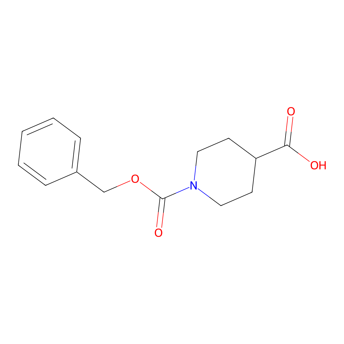 1-Carbobenzoxy-4-piperidinecarboxylic Acid molecular structure, CAS 10314-98-4