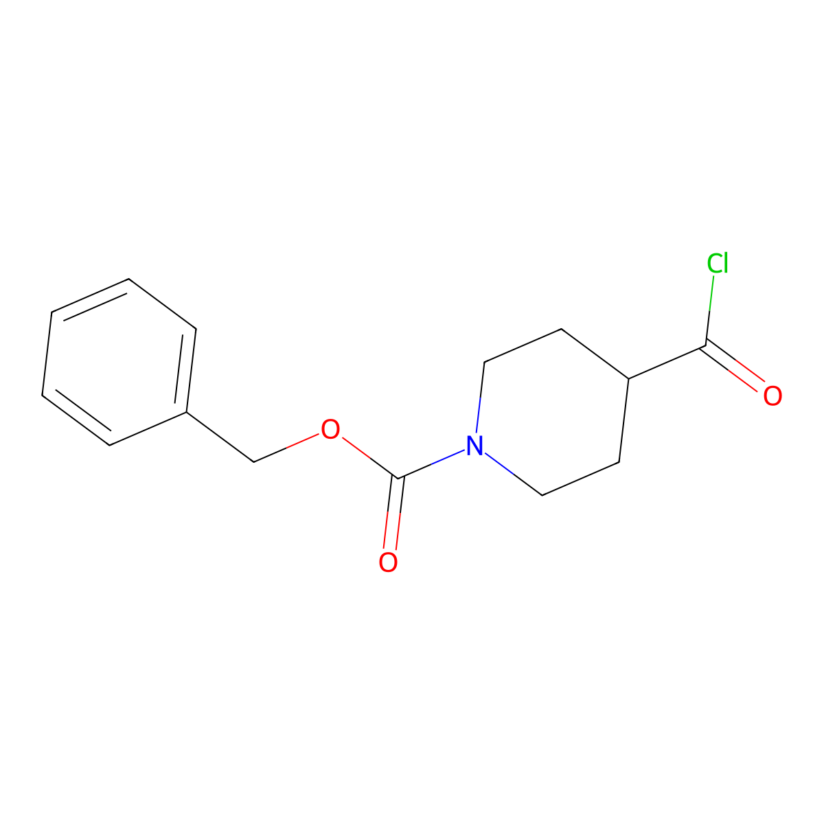 Benzyl 4-(chlorocarbonyl)piperidine-1-carboxylate molecular structure, CAS 10314-99-5