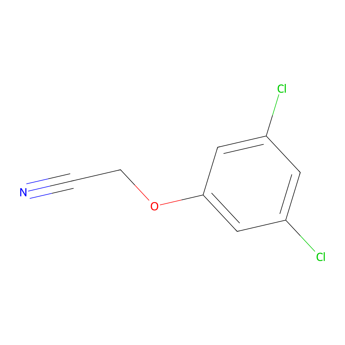 3,5-Dichlorophenoxyacetonitrile molecular structure, CAS 103140-12-1