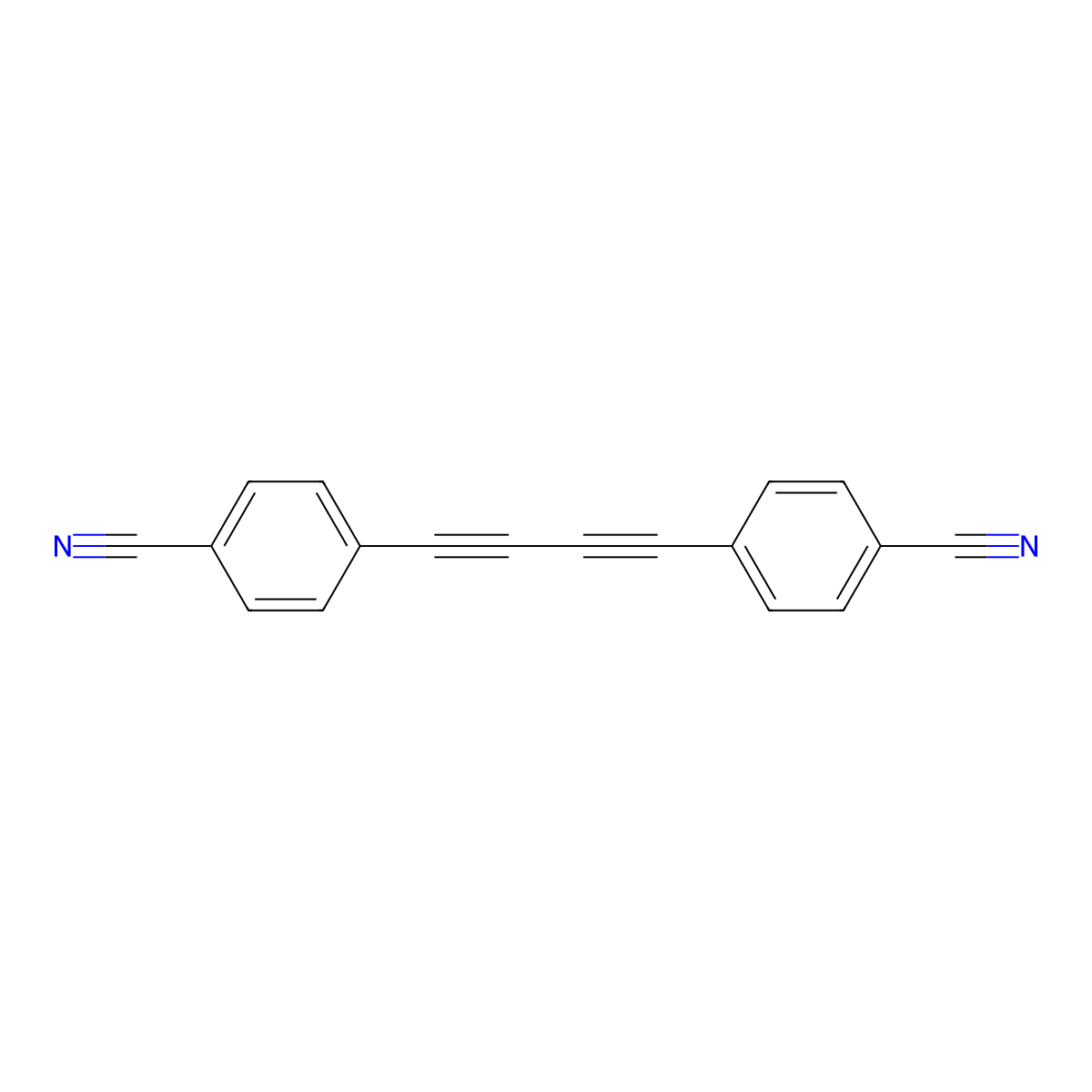 4,4'-(Buta-1,3-diyne-1,4-diyl)dibenzonitrile molecular structure, CAS 103140-39-2