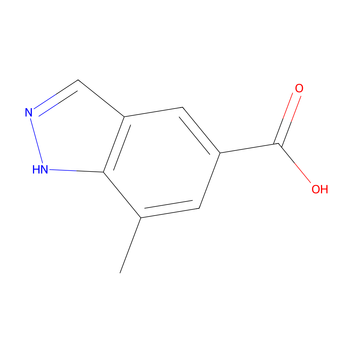 7-Methyl-1H-indazole-5-carboxylic acid molecular structure, CAS 1031417-41-0