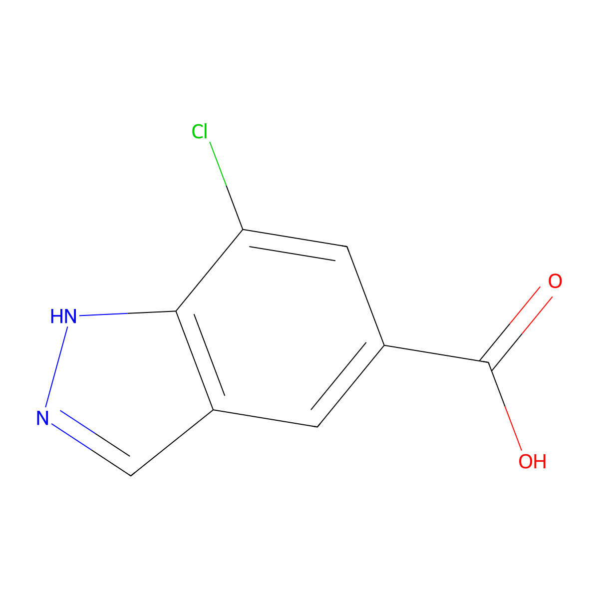 7-chloro-1H-indazole-5-carboxylic acid molecular structure, CAS 1031417-54-5